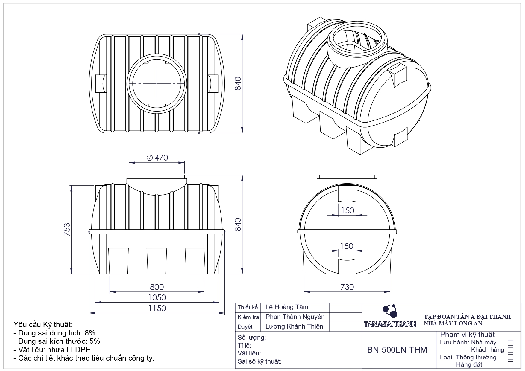 bon nuoc nhua dai thanh 500l ngang